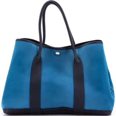 Pre-owned Hermes  Hermes Garden Party Tote Toile And Leather 36