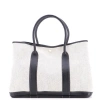Pre-owned Hermes  Hermes Garden Party Tote Toile And Leather 36 In Black