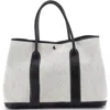 Pre-owned Hermes  Hermes Garden Party Tote Toile And Leather 36 In Black