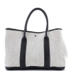 Pre-owned Hermes  Hermes Garden Party Tote Toile And Leather 36 In Black