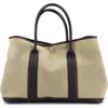 Pre-owned Hermes  Hermes Garden Party Tote Toile And Leather 36 In Brown