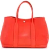 Pre-owned Hermes  Hermes Garden Party Tote Toile And Leather 36 In Red