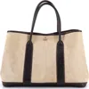 Pre-owned Hermes  Hermes Garden Party Tote Toile And Leather 36 In Neutral