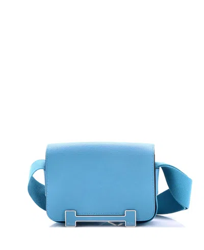 Pre-owned Pre-owned Hermes  Hermes Geta Bag Chevre Mysore In Blue