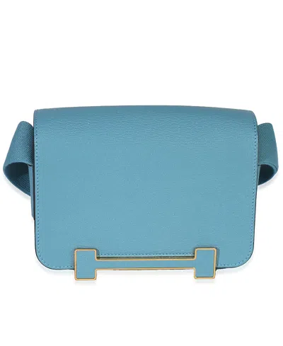 Pre-owned Pre-owned Hermes  Hermes Geta Leather Handbag In Blue