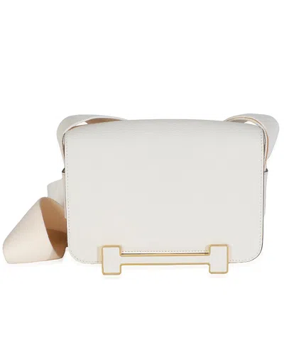 Pre-owned Pre-owned Hermes  Hermes Geta Leather Handbag In White