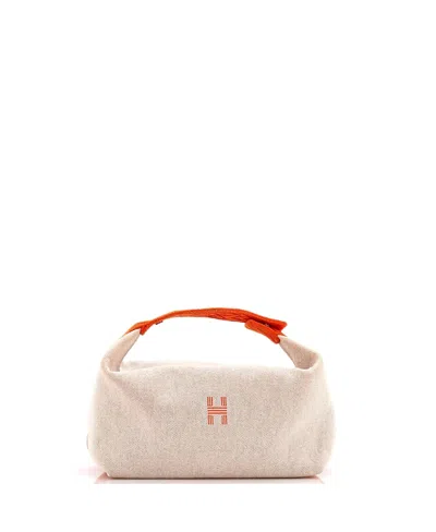 Pre-owned Pre-owned Hermes  Hermes Gm Bride-a-brac Travel Case Toile