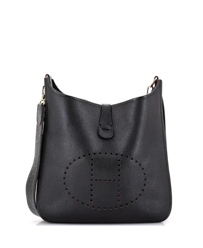 Pre-owned Pre-owned Hermes  Hermes Gm Evelyne Bag Gen I Ardennes In Black