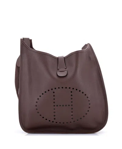 Pre-owned Pre-owned Hermes  Hermes Gm Evelyne Bag Gen I Epsom In Brown