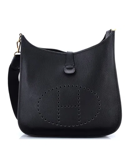Pre-owned Pre-owned Hermes  Hermes Gm Evelyne Bag Gen I Fjord In Black