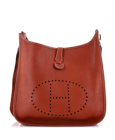 Pre-owned Pre-owned Hermes  Hermes Gm Evelyne Bag Gen I Fjord In Brown