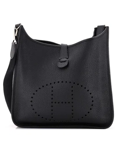 Pre-owned Pre-owned Hermes  Hermes Gm Evelyne Bag Gen Ii Clemence In Black