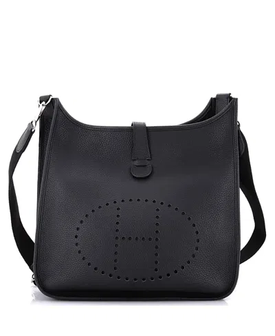 Pre-owned Pre-owned Hermes  Hermes Gm Evelyne Bag Gen Iii Clemence In Black