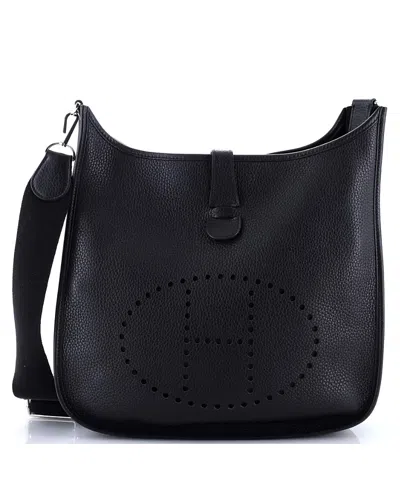 Pre-owned Pre-owned Hermes  Hermes Gm Evelyne Bag Gen Iii Clemence In Black