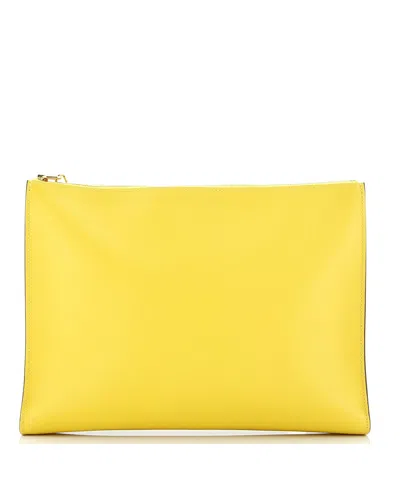 Pre-owned Pre-owned Hermes  Hermes Gm Zipengo Pouch Evercolor In Yellow
