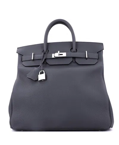 Pre-owned Pre-owned Hermes  Hermes Hac 40 Handbag Grey Togo With Palladium Hardware In Gray