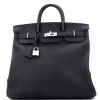 Pre-owned Hermes  Hermes Hac Birkin Bag Black Togo With Palladium Hardware 40 In Black