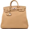 Pre-owned Hermes  Hermes Hac Birkin Bag Brown Togo With Palladium Hardware 40 In Brown
