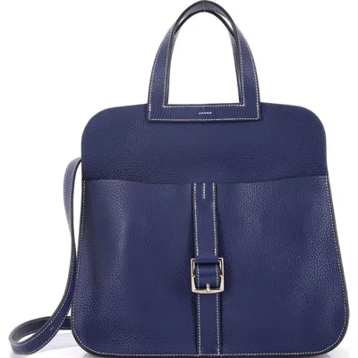 Pre-owned Hermes  Hermes Halzan Bag Clemence 31 In Blue