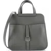Pre-owned Hermes  Hermes Halzan Bag Evercolor 25 In Gray
