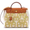 Pre-owned Hermes  Hermes Herbag Zip Circuit 24 Vache Hunter And Leather 31 In White