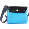 Pre-owned Hermes  Hermes Herbag Zip Toile And Leather 20 In Blue