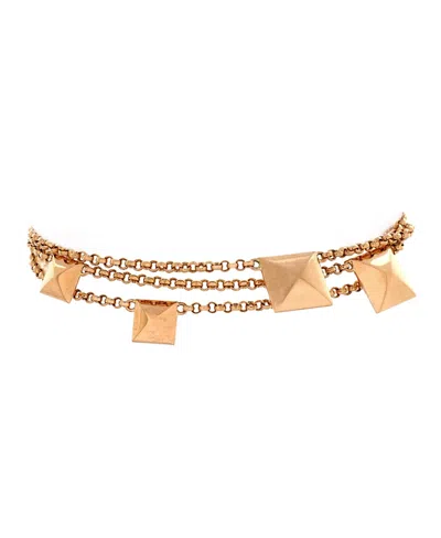Pre-owned Pre-owned Hermes  Hermes Herma S Clou D'h Multi Chain Bracelet 18k Rose Gold