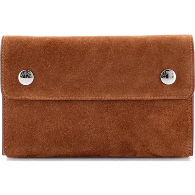 Pre-owned Hermes  Hermes Hermesnap Wallet Bag Grizzly And Swift In Brown