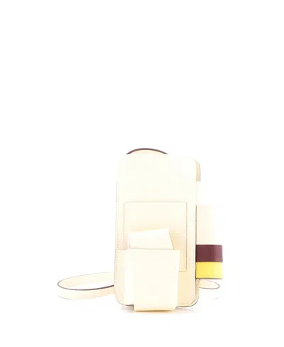 Pre-owned Pre-owned Hermes  Hermes Hermesway Phone Case Crossbody Bag Epsom In Neutral