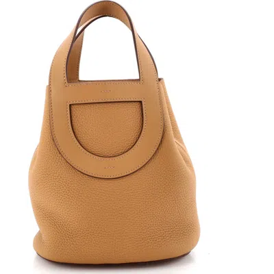 Pre-owned Hermes  Hermes In-the-loop Bag Clemence With Swift 18 In Brown