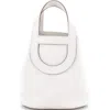 Pre-owned Hermes  Hermes In-the-loop Bag Clemence With Swift 18 In White