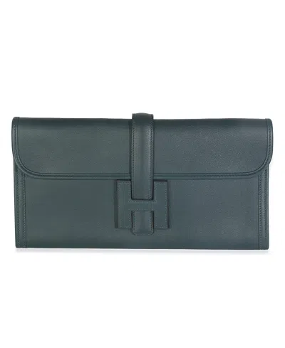 Pre-owned Pre-owned Hermes  Hermes Jige Elan 29 Leather Handbag In Green