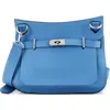 Pre-owned Hermes  Hermes Jypsiere Bag Clemence 31 In Blue