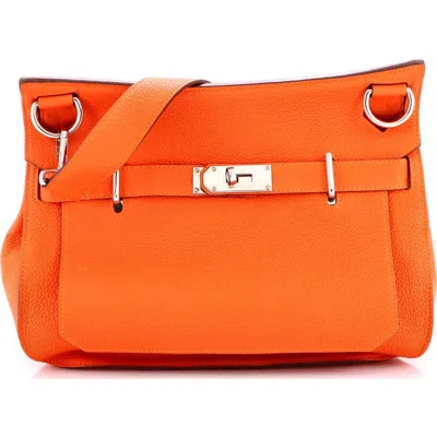 Pre-owned Hermes  Hermes Jypsiere Bag Clemence 31 In Orange