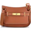 Pre-owned Hermes  Hermes Jypsiere Bag Evercolor Mini In Gold