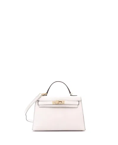 Pre-owned Pre-owned Hermes  Hermes Kelly 20 Handbag Bicolor Chevre Mysore With Permabrass Hardware