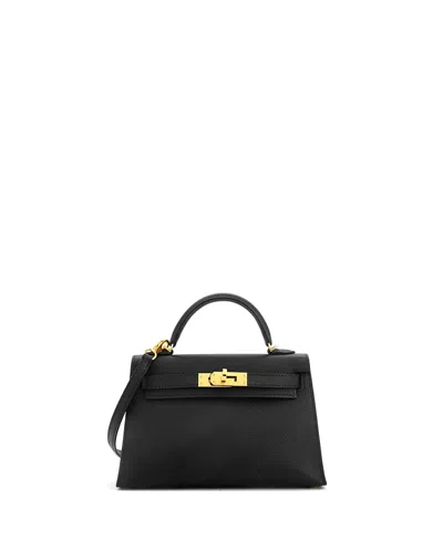 Pre-owned Pre-owned Hermes  Hermes Kelly 20 Handbag Black Epsom With Gold Hardware