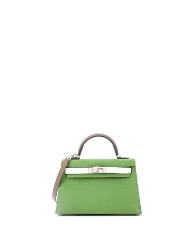 Pre-owned Pre-owned Hermes  Hermes Kelly 20 Handbag Tricolor Epsom With Palladium Hardware