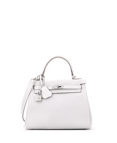 Pre-owned Pre-owned Hermes  Hermes Kelly 25 Handbag Grey Togo With Palladium Hardware In Gray