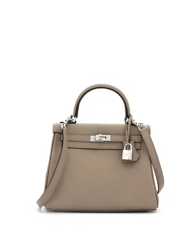 Pre-owned Pre-owned Hermes  Hermes Kelly 25 Handbag Verso Swift With Palladium Hardware In Multi