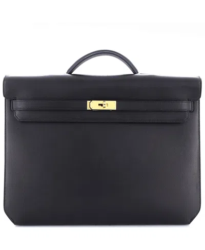Pre-owned Pre-owned Hermes  Hermes Kelly 36 Handbag Evercolor In Noir