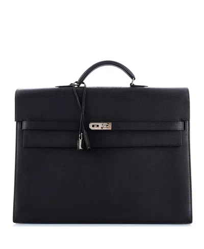 Pre-owned Pre-owned Hermes  Hermes Kelly 38 Handbag Epsom In Black