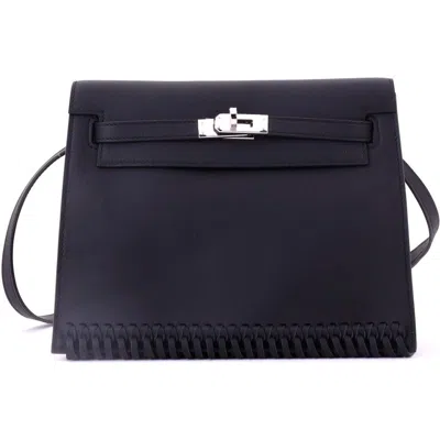Pre-owned Hermes  Hermes Kelly Danse Anate Fringe Bag Swift In Pink