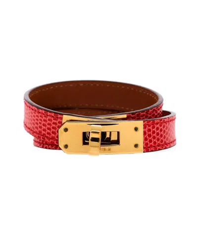 Pre-owned Pre-owned Hermes  Hermes Kelly Double Tour Bracelet Lizard