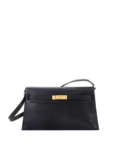 Pre-owned Pre-owned Hermes  Hermes Kelly Elan Shoulder Bag Chevre Chamkila In Black