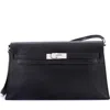 Pre-owned Hermes  Hermes Kelly Elan Shoulder Bag Chevre Chamkila In Black