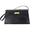 Pre-owned Hermes  Hermes Kelly Elan Shoulder Bag Chevre Chamkila In Black