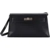 Pre-owned Hermes  Hermes Kelly Elan Shoulder Bag Chevre Chamkila In Black