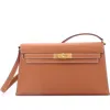 Pre-owned Hermes  Hermes Kelly Elan Shoulder Bag Madame In Gold