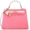 Pre-owned Hermes  Hermes Kelly Handbag Bicolor Epsom With Gold Hardware 28